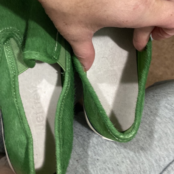 Sperry Top Sider Jeffrey green calf hair slip ons round toe - Picture 7 of 7